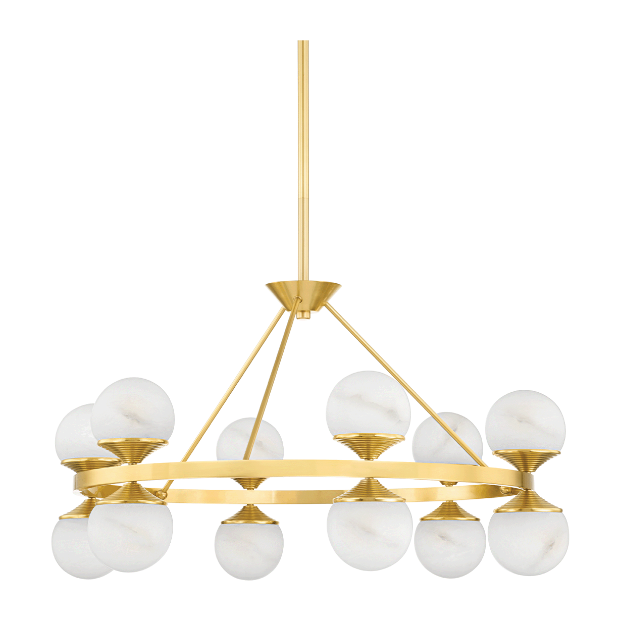 Aged Brass Artisan Chandelier