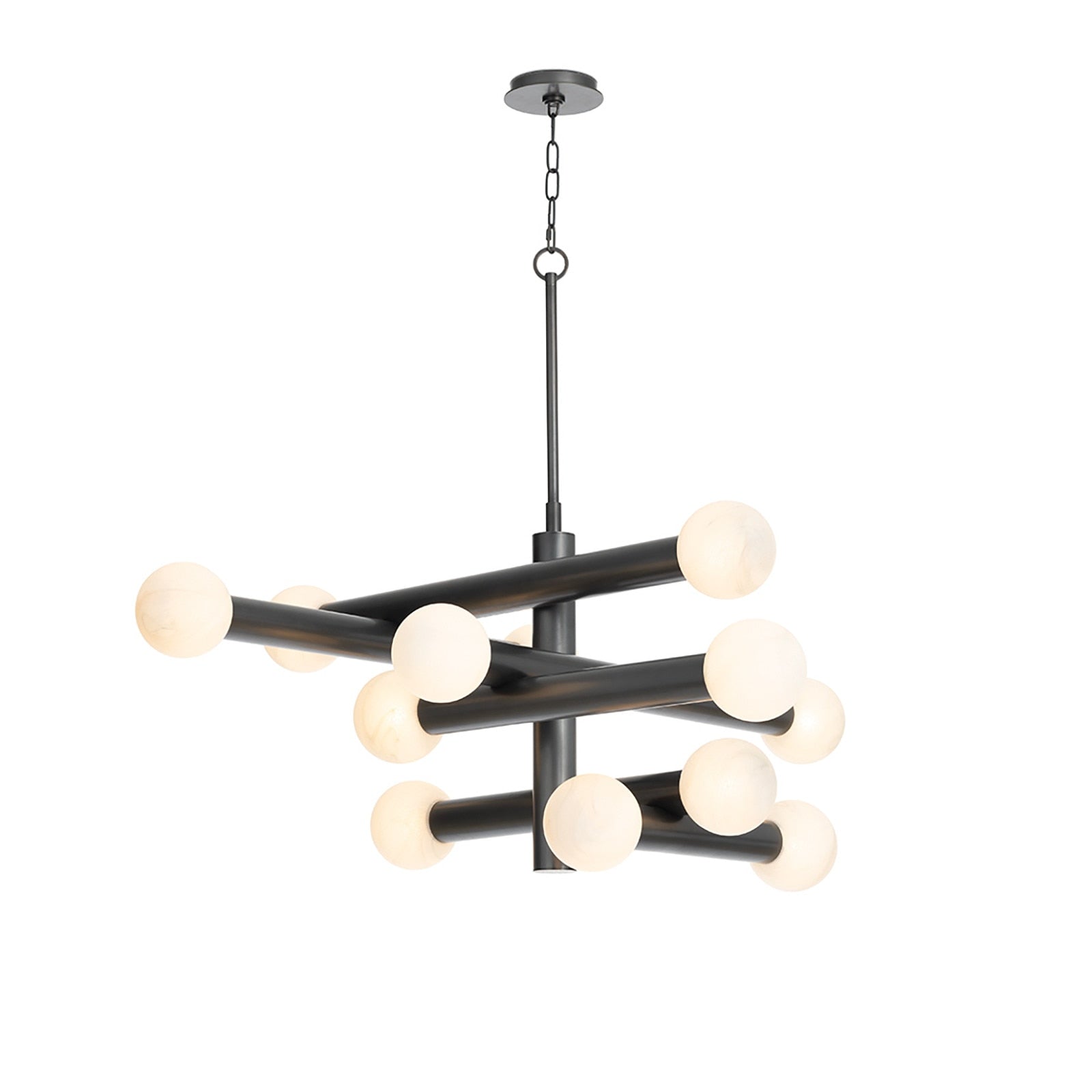 Alabaster Glass Globe Modern Chandelier