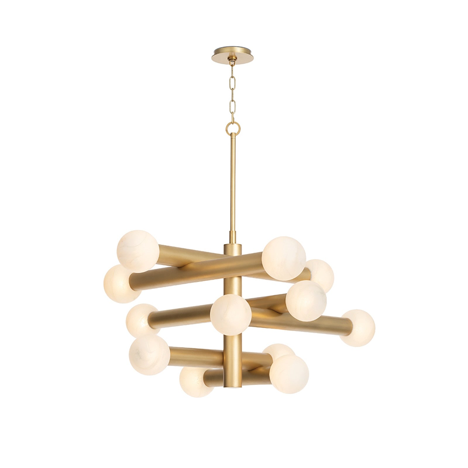 Alabaster Glass Globe Modern Chandelier