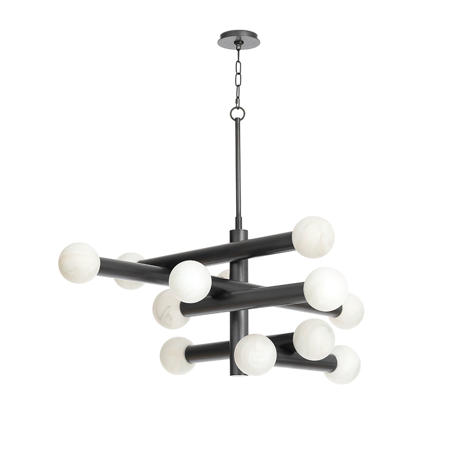 Alabaster Glass Globe Modern Chandelier