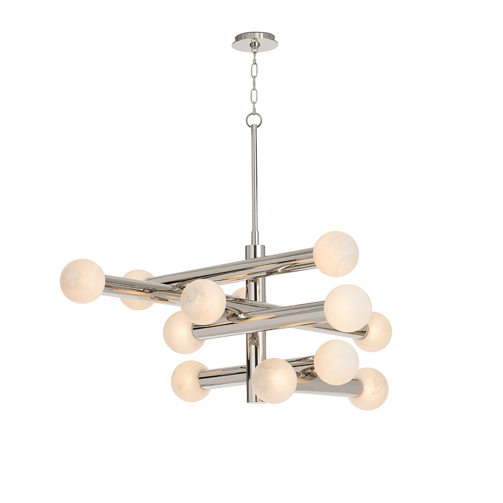 Alabaster Glass Globe Modern Chandelier