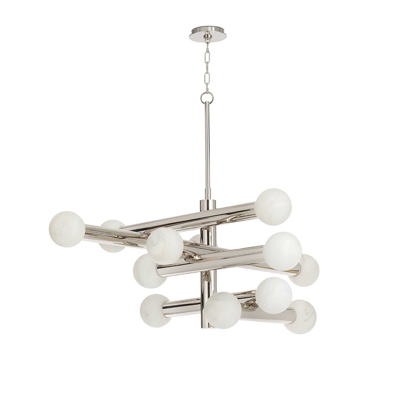 Alabaster Glass Globe Modern Chandelier