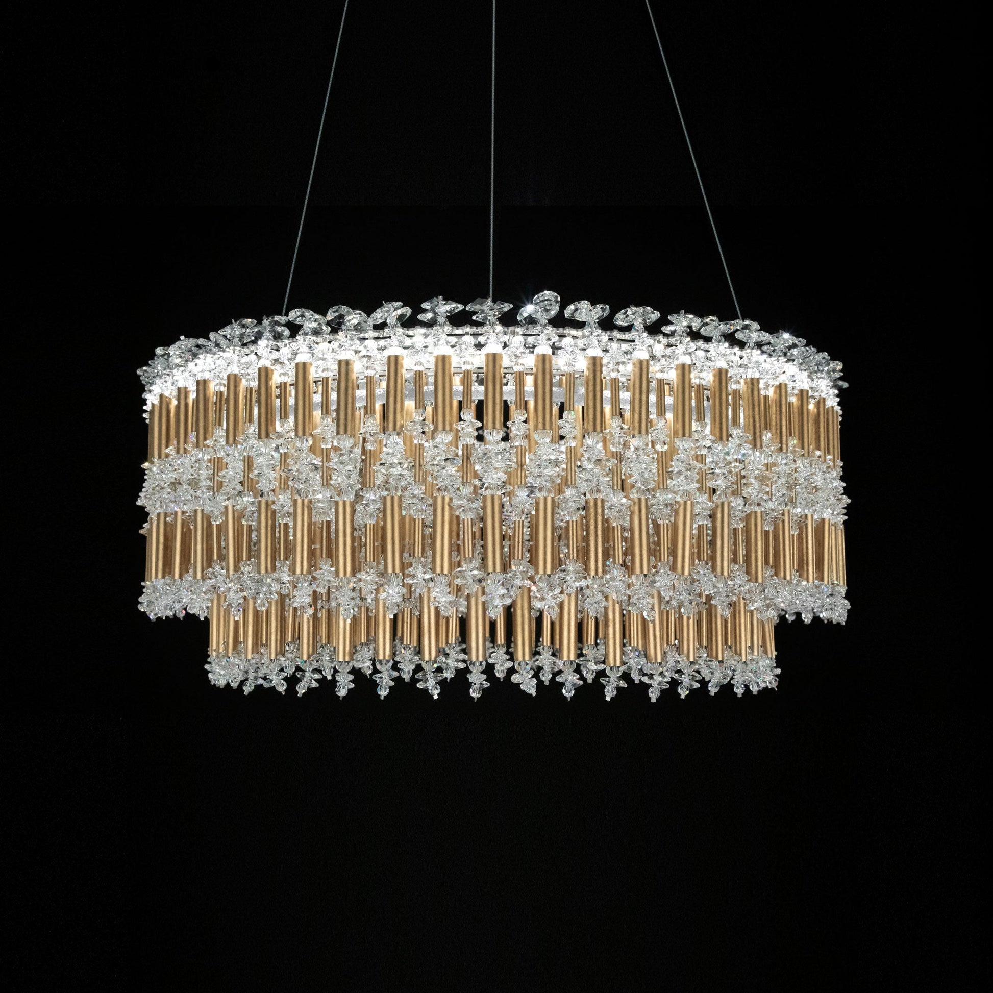 Bamboo Grove Crystal LED Pendant