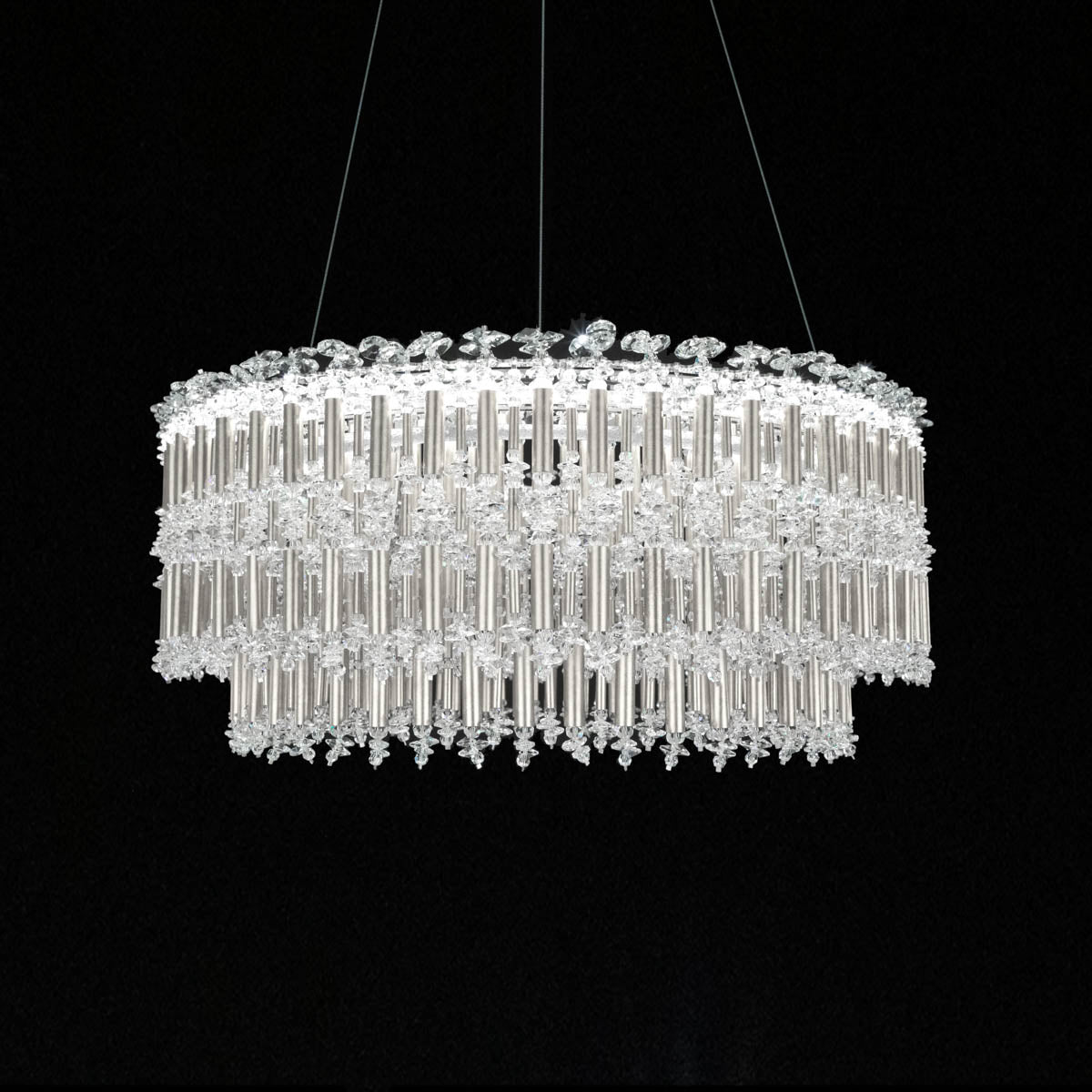 Bamboo Grove Crystal LED Pendant
