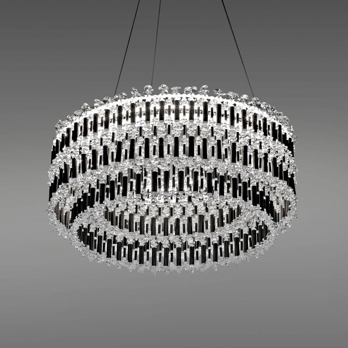 Bamboo Grove Crystal LED Pendant