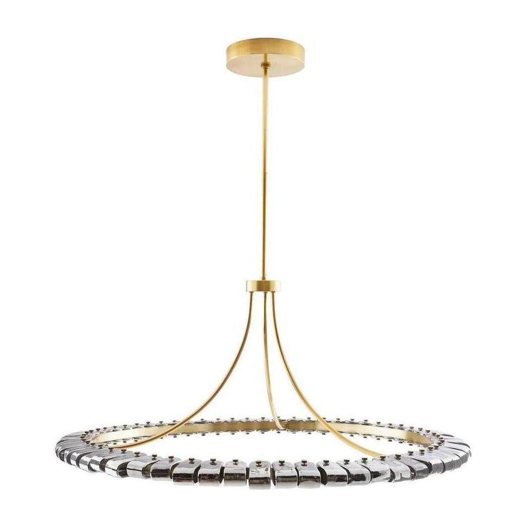 Blue Smoke Seedy Glass LED Chandelier
