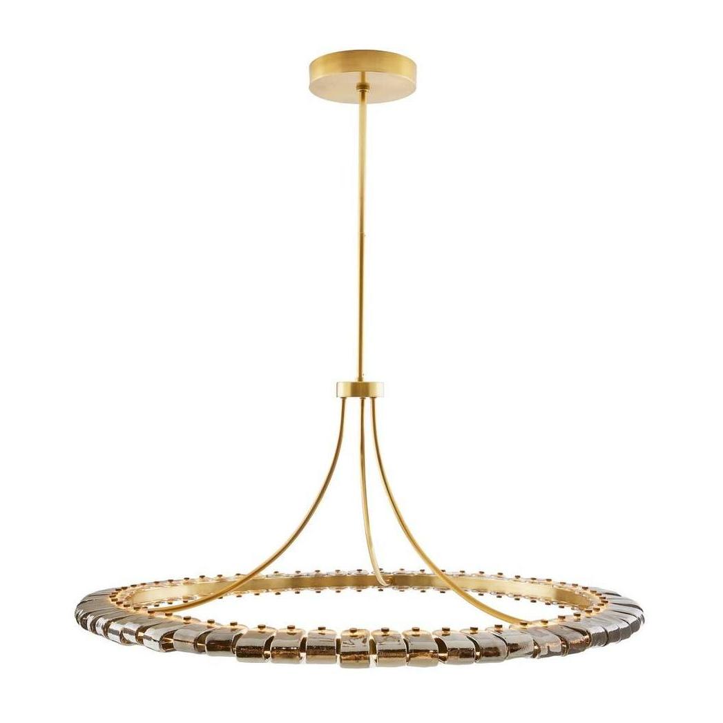 Blue Smoke Seedy Glass LED Chandelier