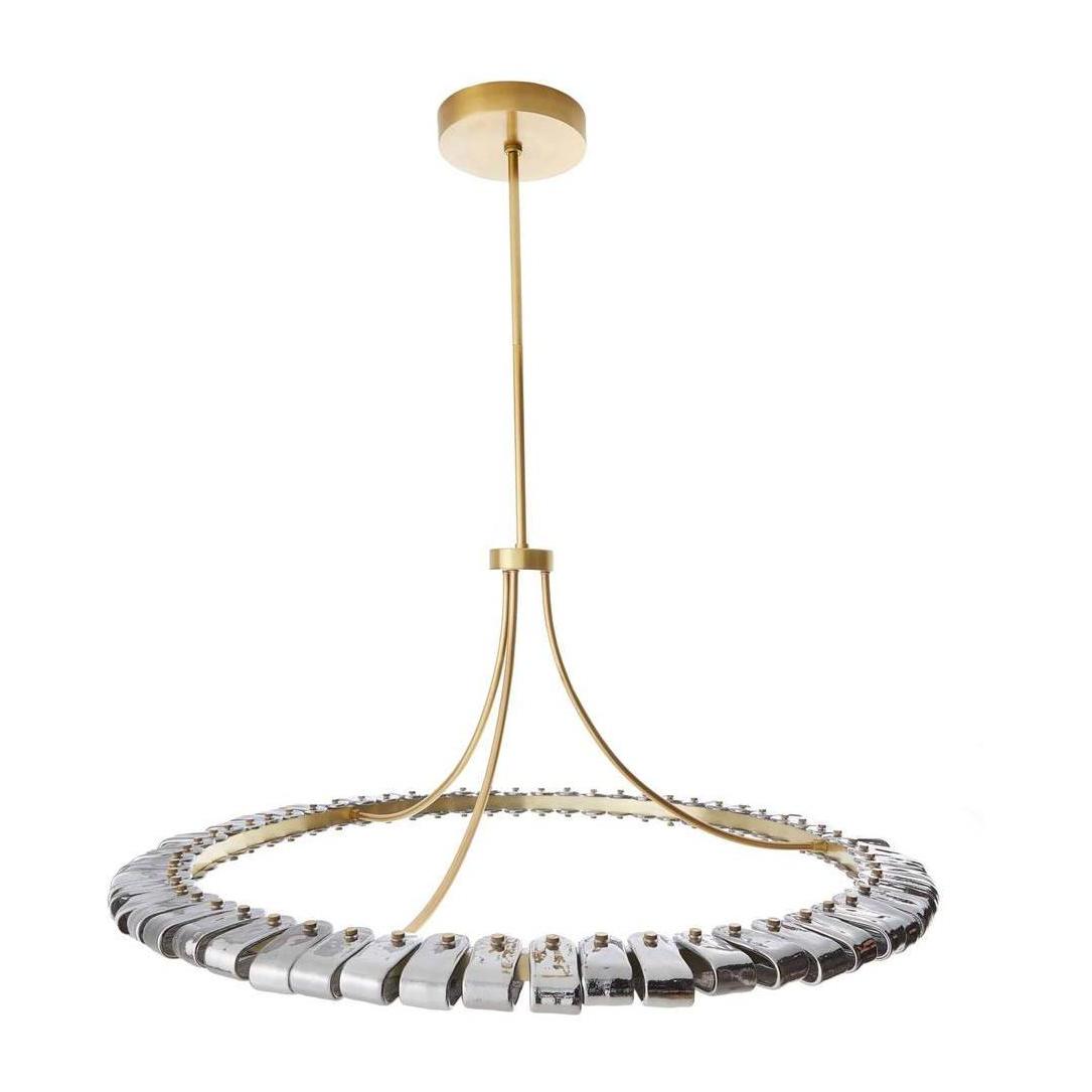 Blue Smoke Seedy Glass LED Chandelier