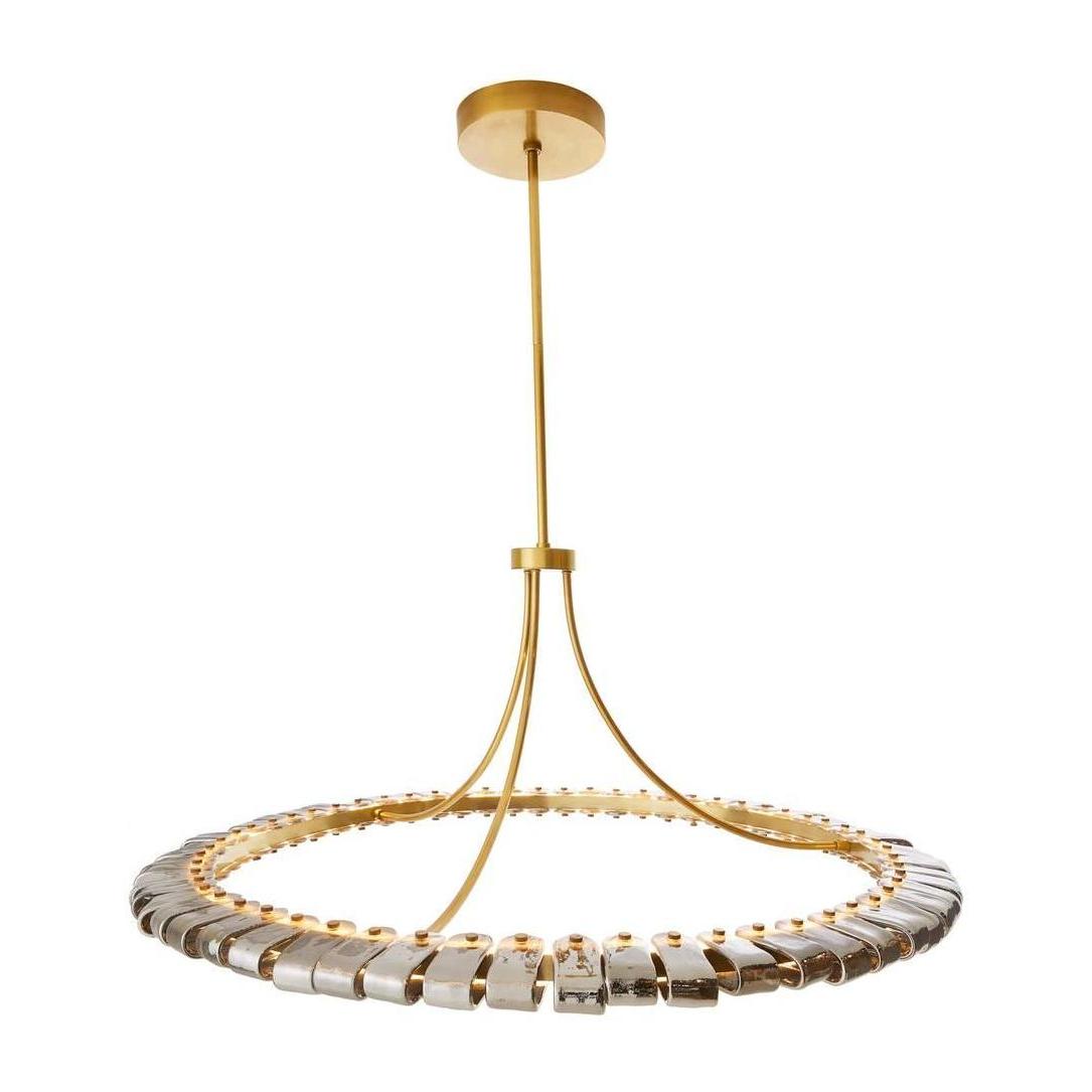 Blue Smoke Seedy Glass LED Chandelier
