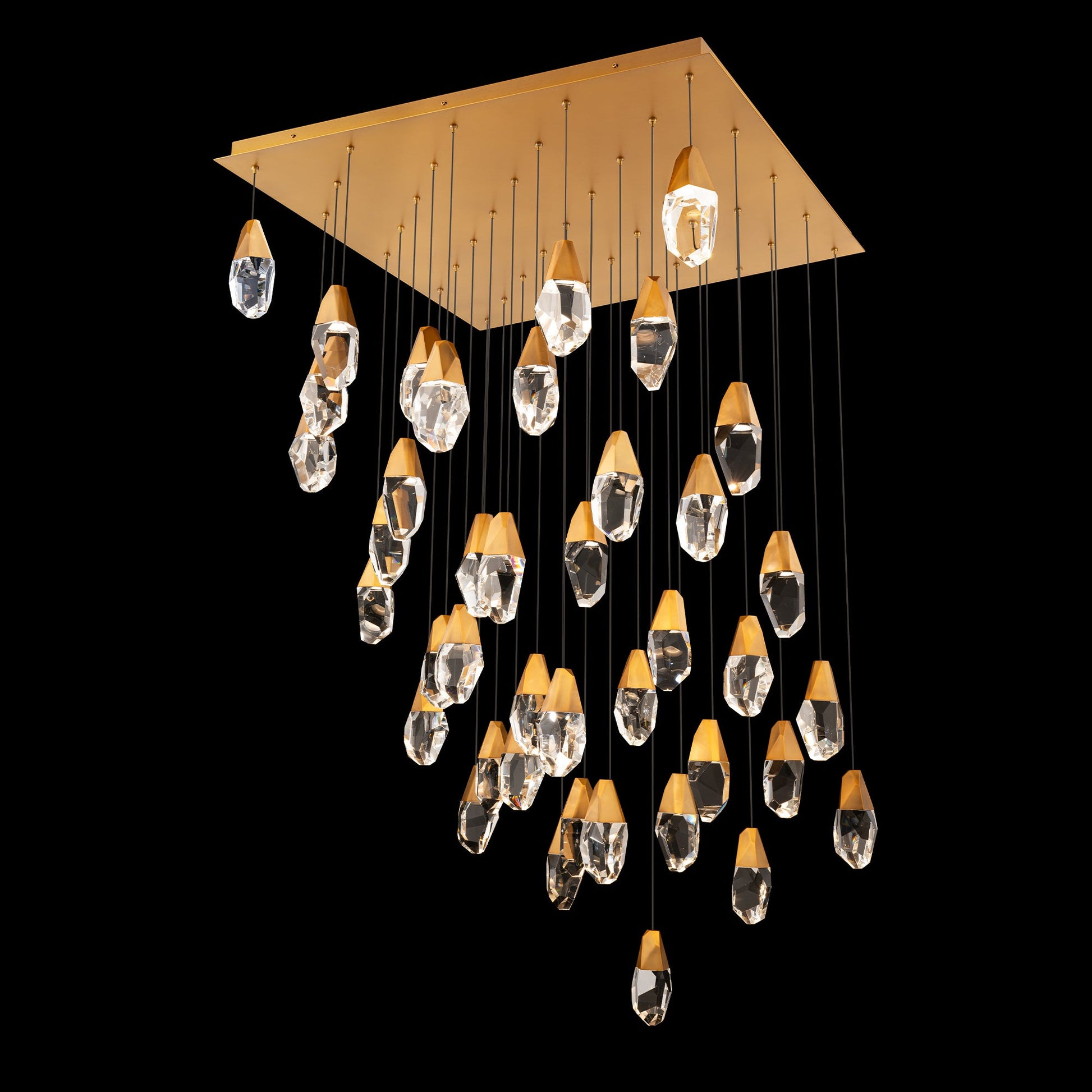 Cascading Quartz Jewel Multi-Light Pendant