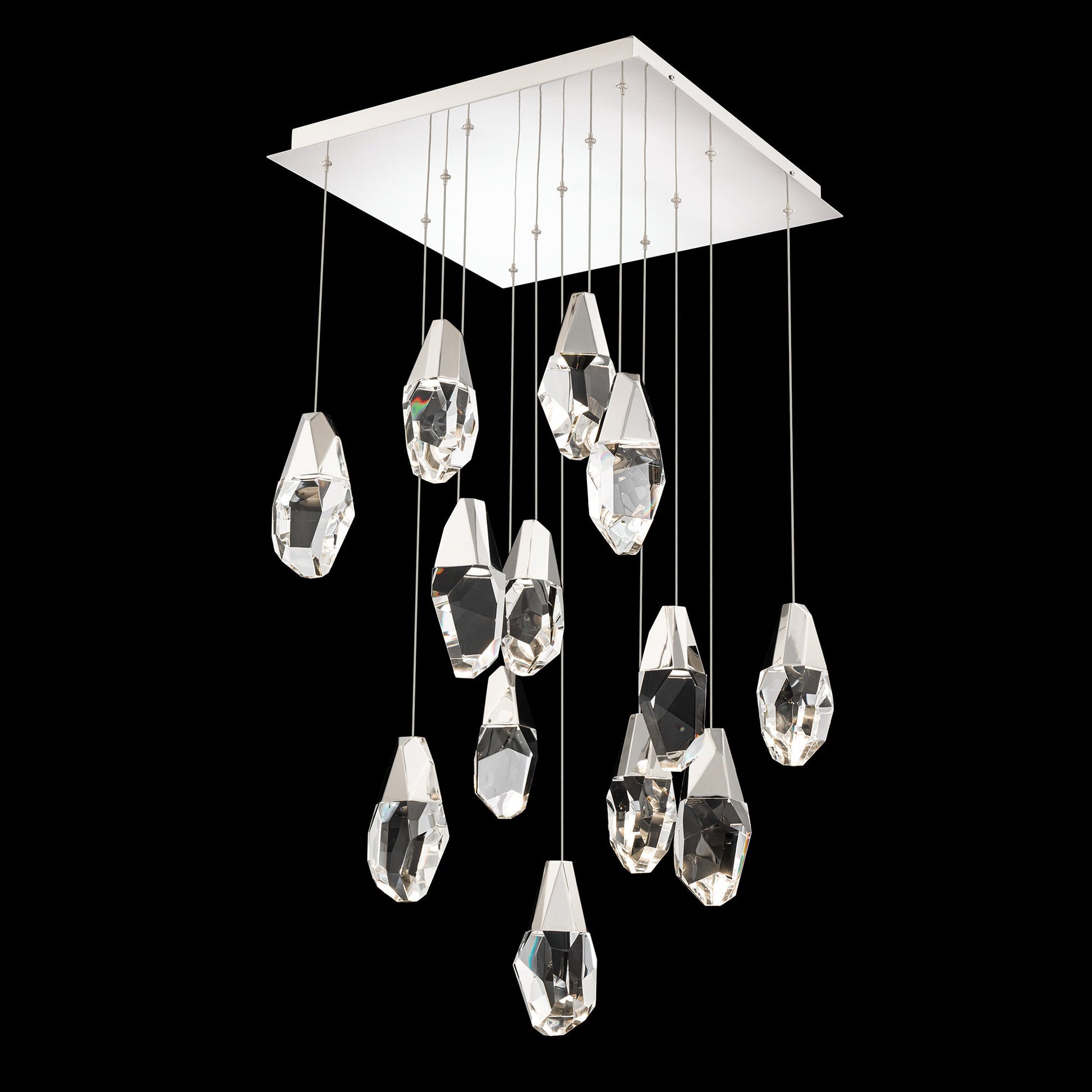 Cascading Quartz Jewel Multi-Light Pendant