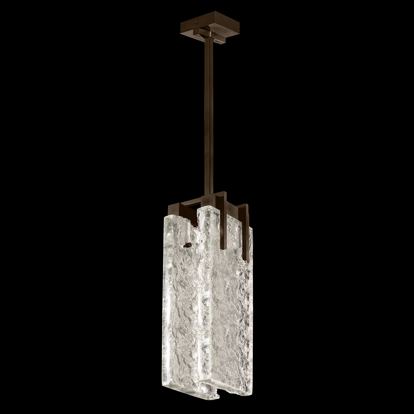 Cast Crystal Rake LED Pendant