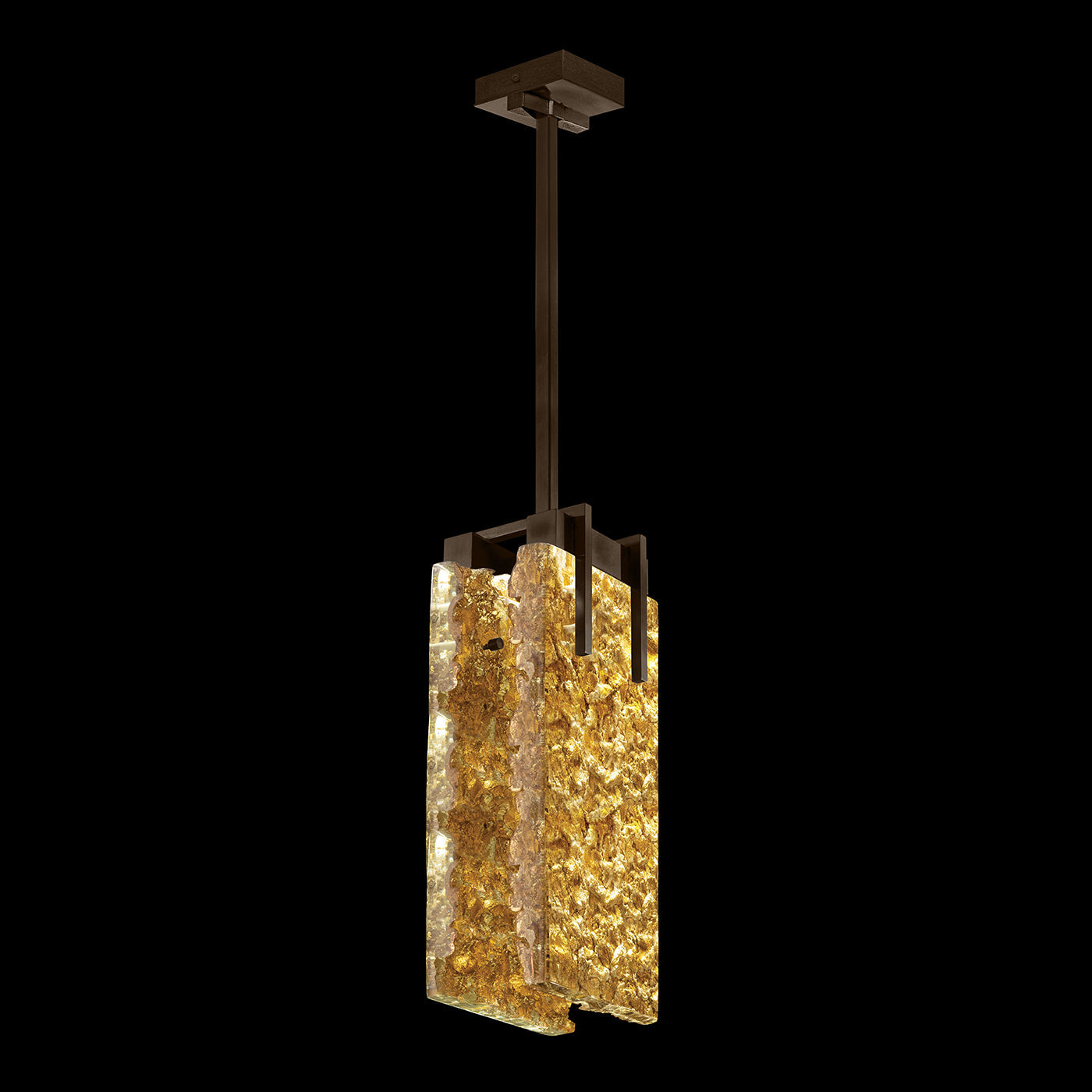 Cast Crystal Rake LED Pendant