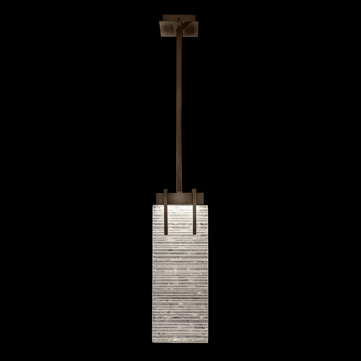 Cast Crystal Rake LED Pendant