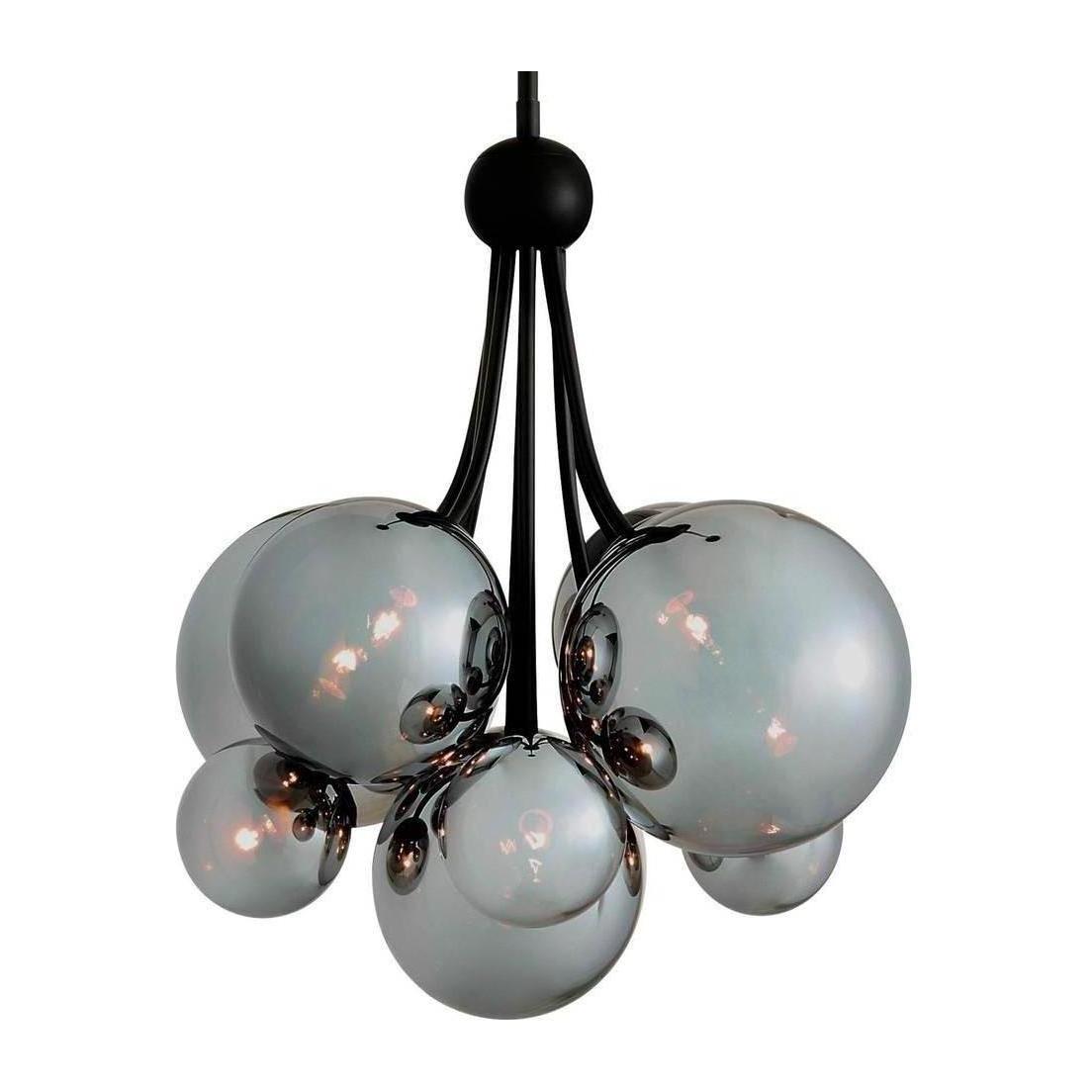 Chrome Luster Glass Orb Cluster Chandelier