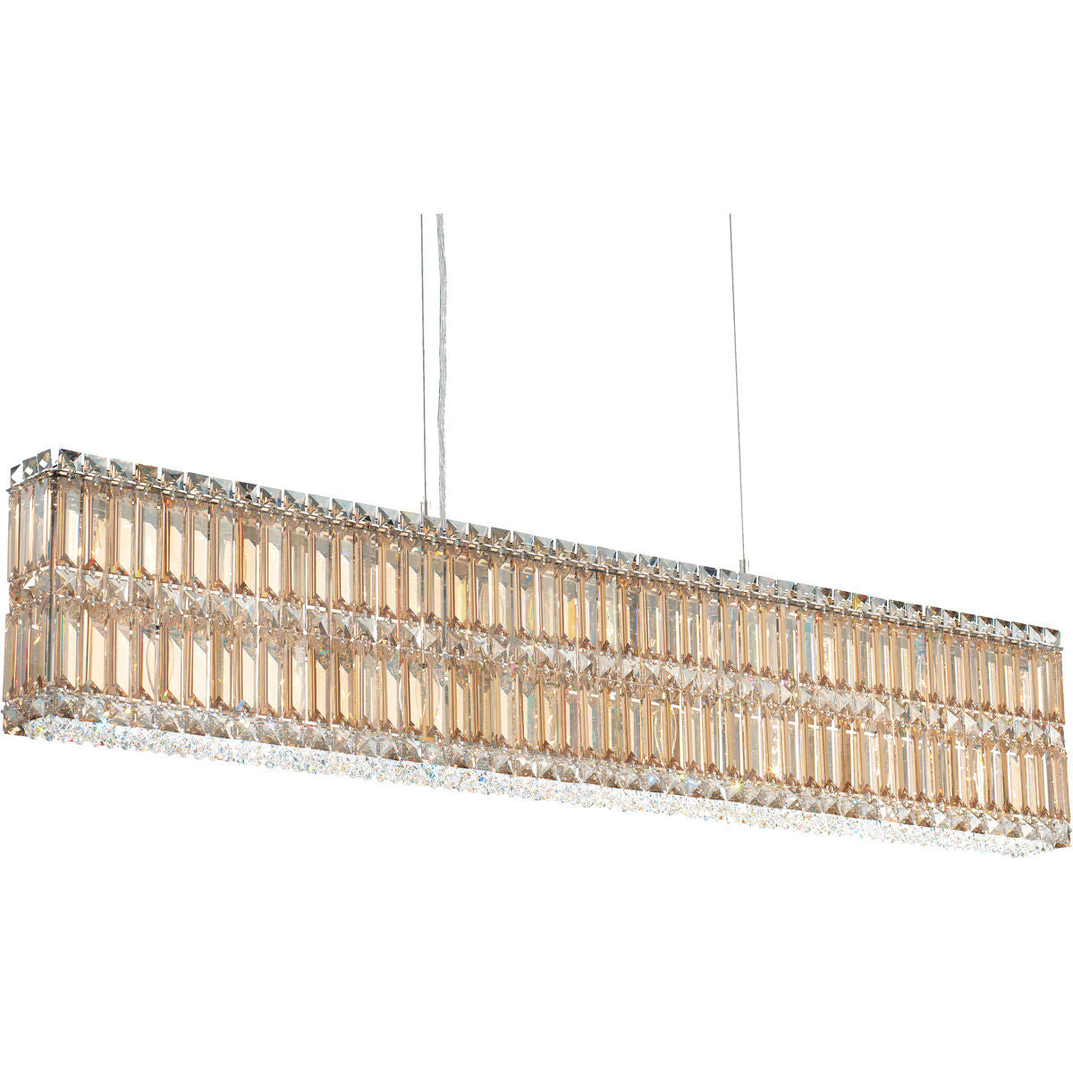 Clear Optic Crystal Box Linear Pendant