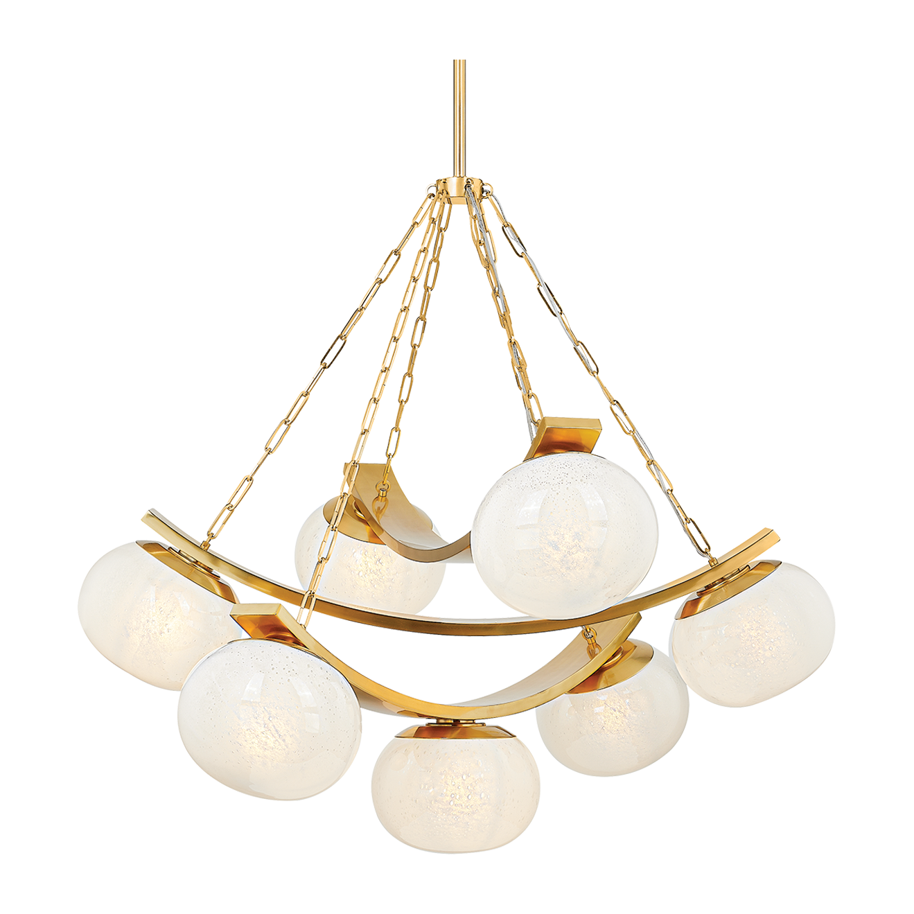 Cloud Seedy Glass Band Chandelier