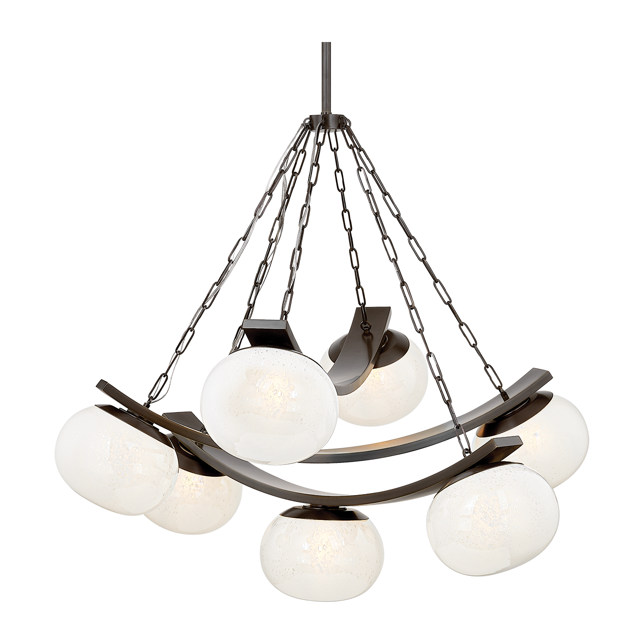 Cloud Seedy Glass Band Chandelier