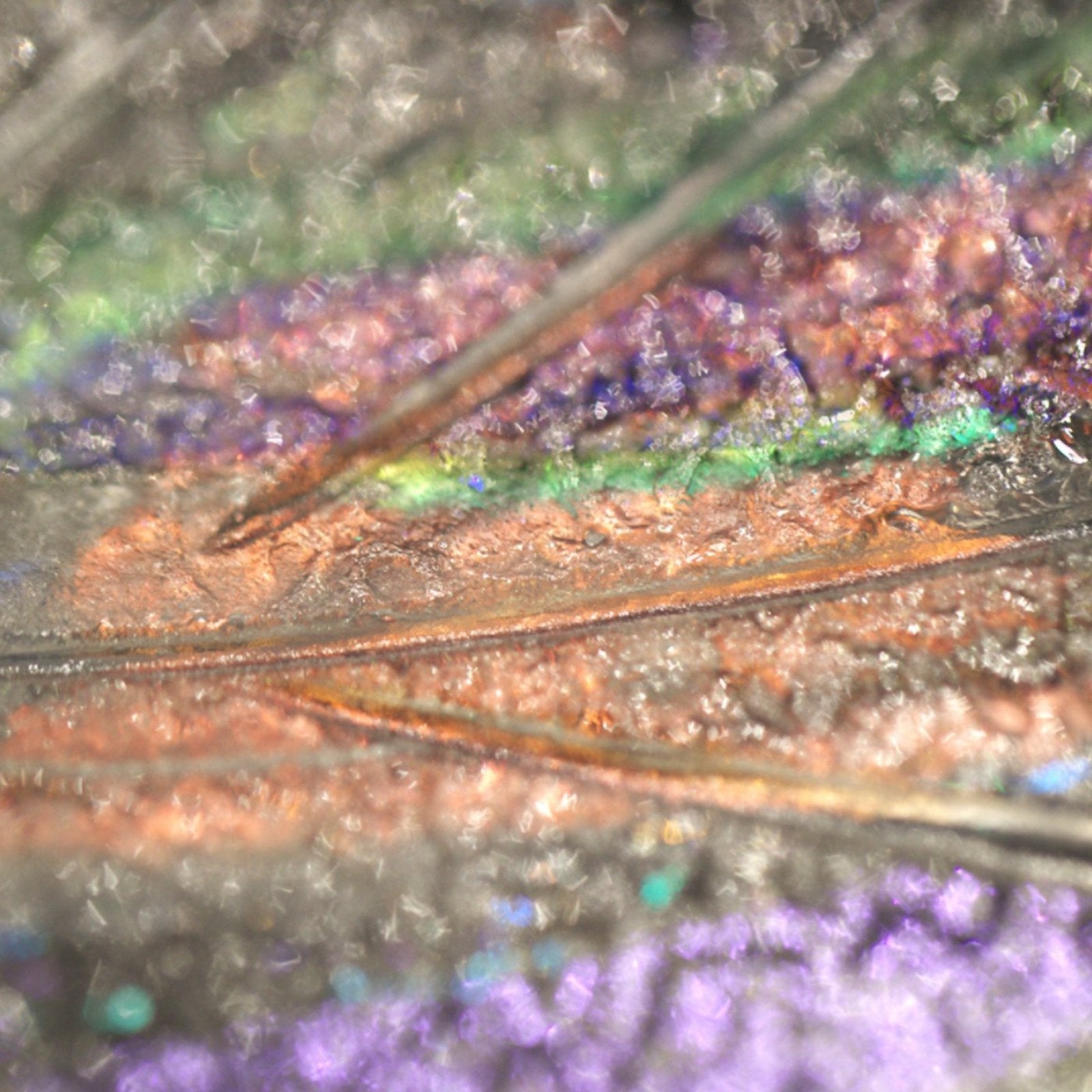 Dichroic Glass Plume Pendant
