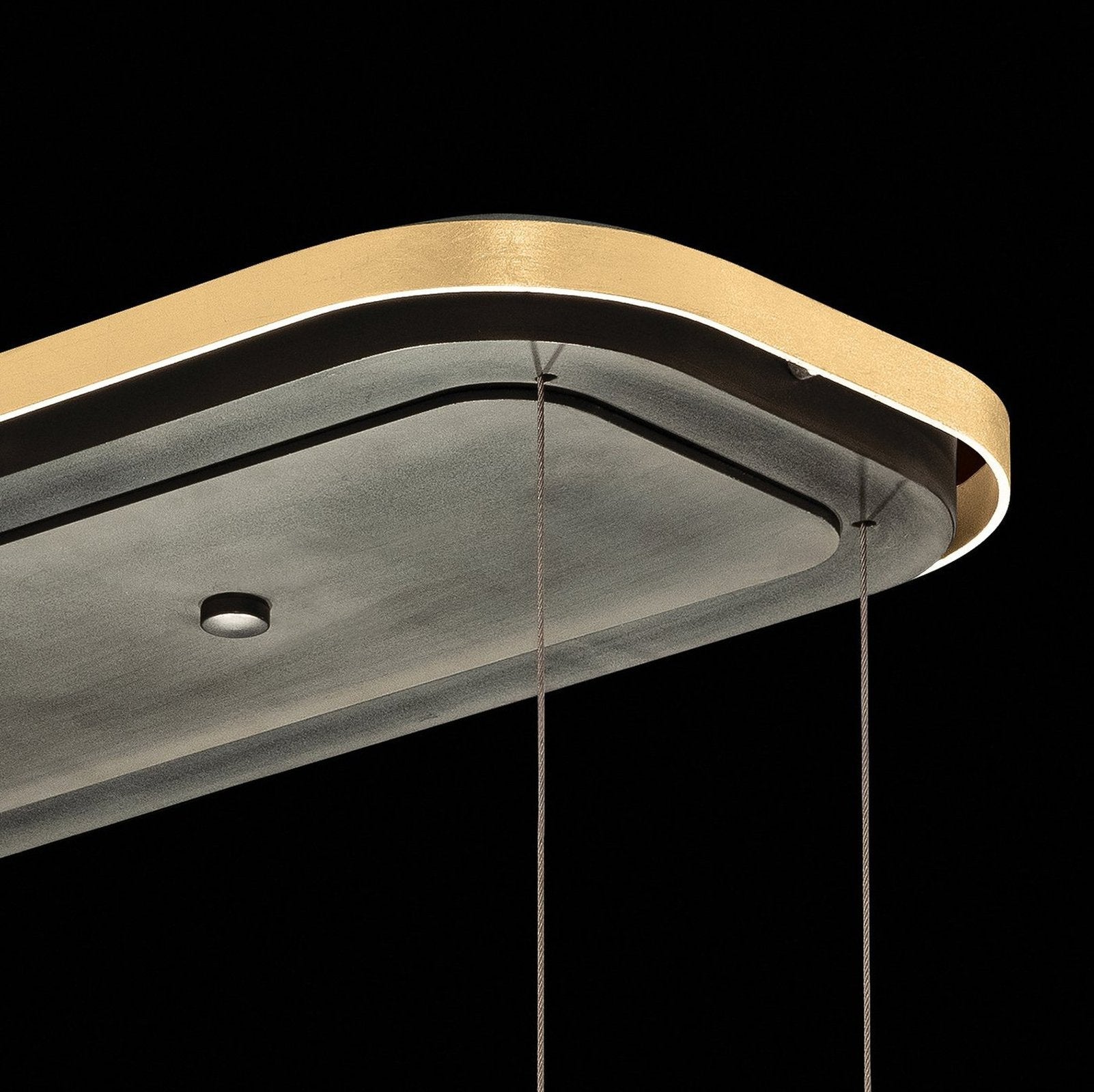 Double Linear Illuminated Glass Pendant
