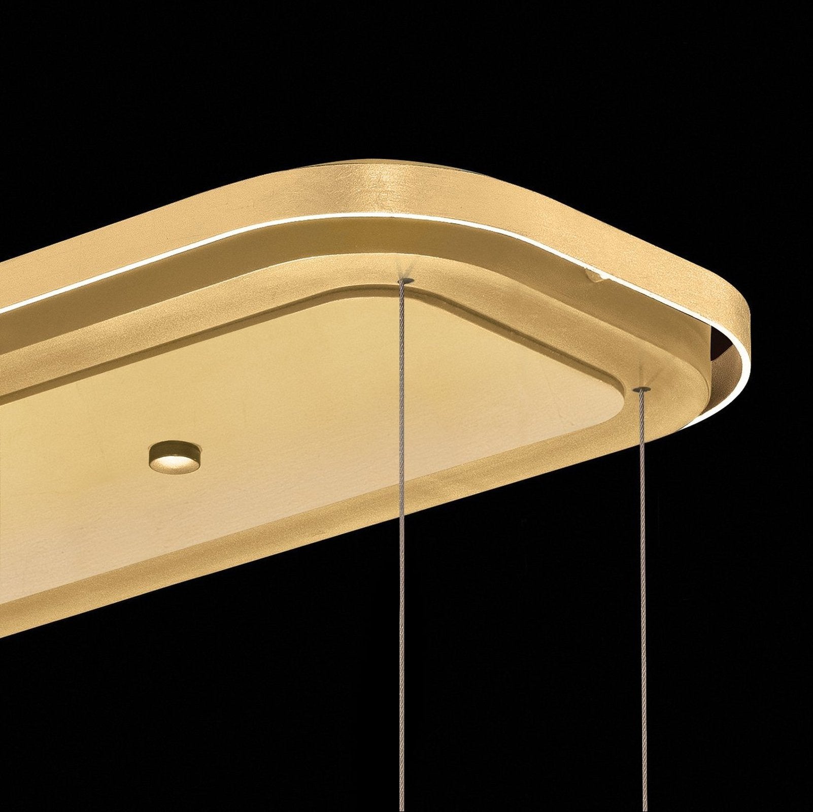 Double Linear Illuminated Glass Pendant
