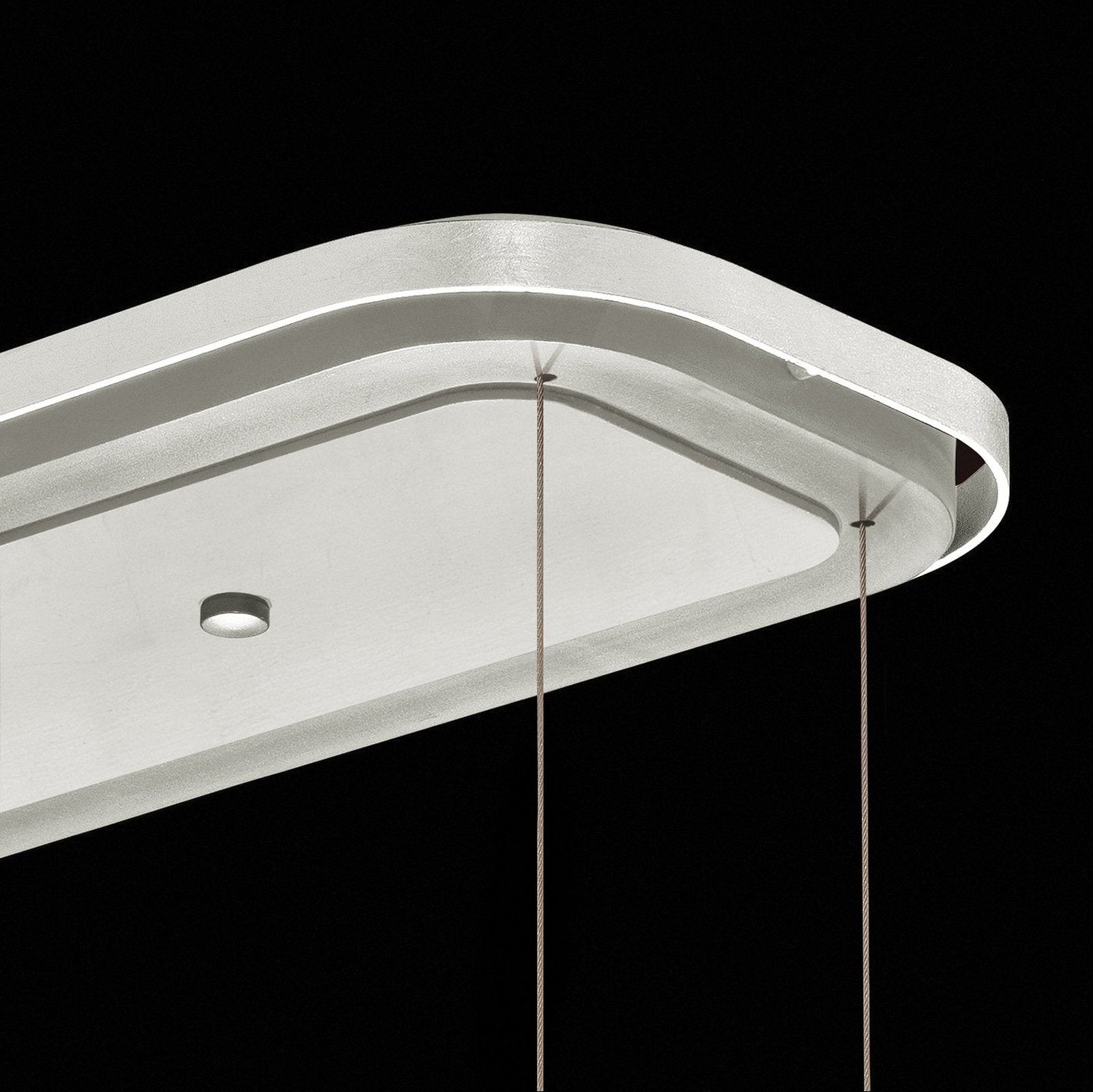Double Linear Illuminated Glass Pendant