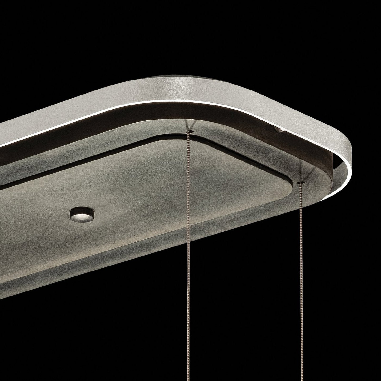 Double Linear Illuminated Glass Pendant