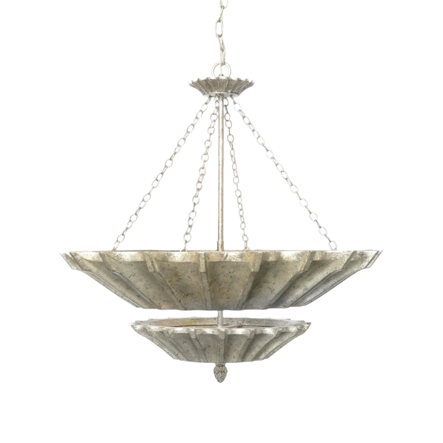 Dual Leaf Finish Statement Chandelier