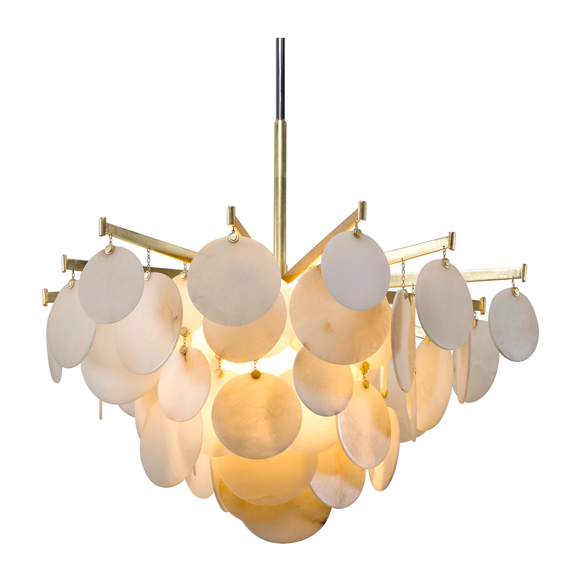 Gold Leaf Sculptural Chandelier