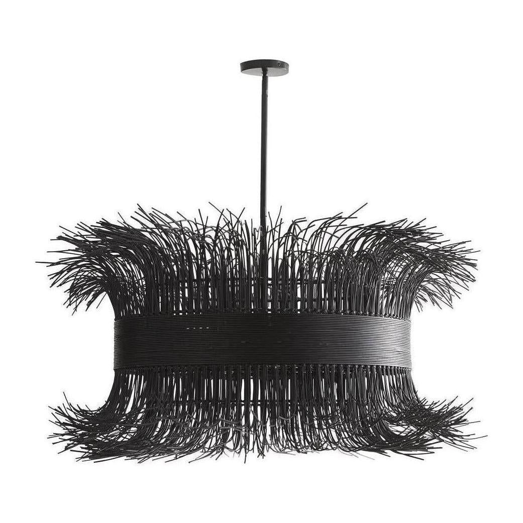 Gold Rattan Freeform Chandelier