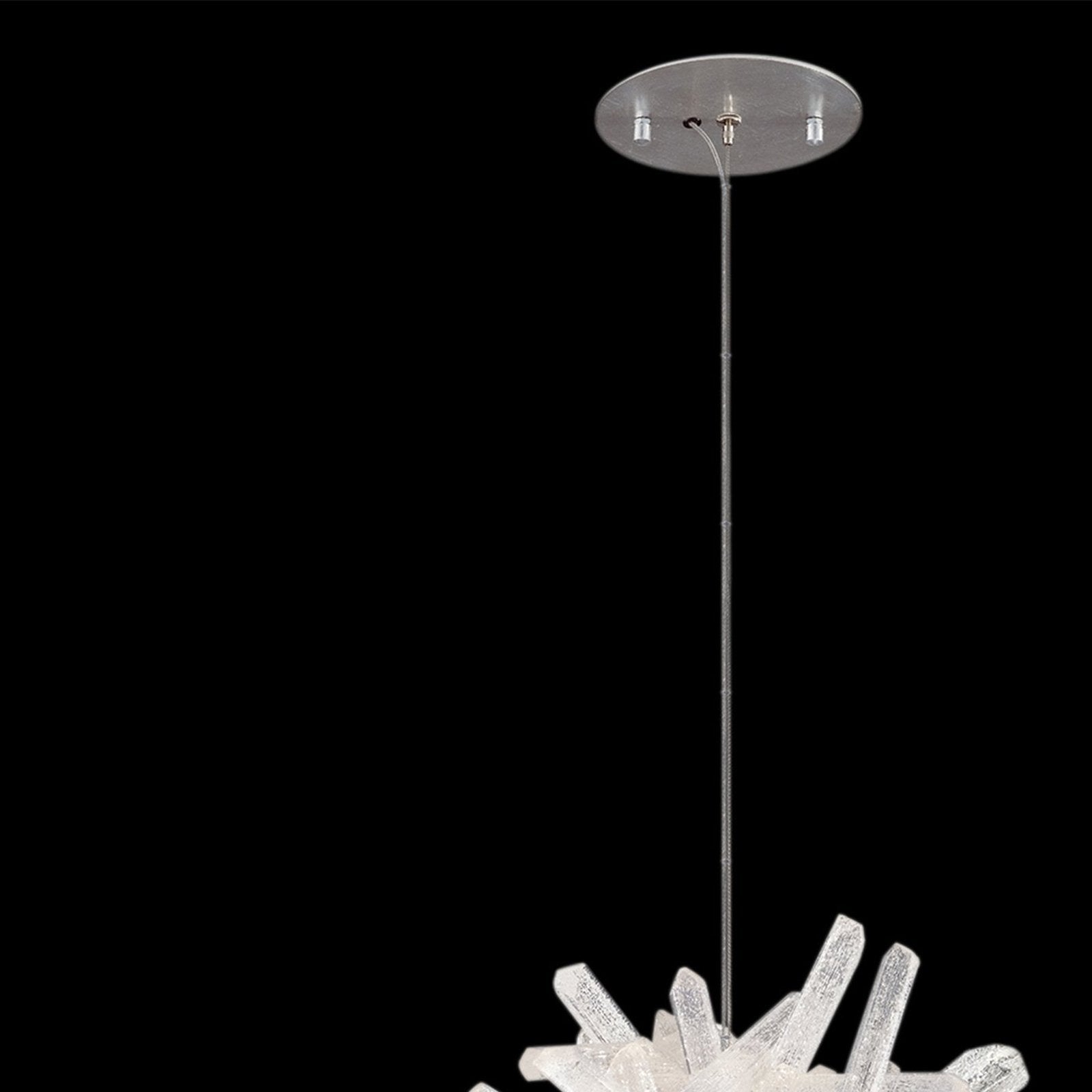 Hand Polished Quartz Spire Drop Light