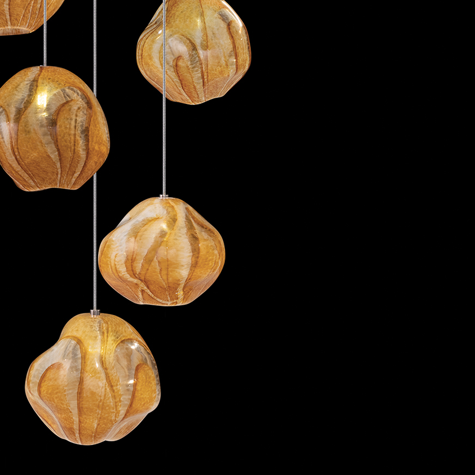 Handblown Celestial Glass Pendant