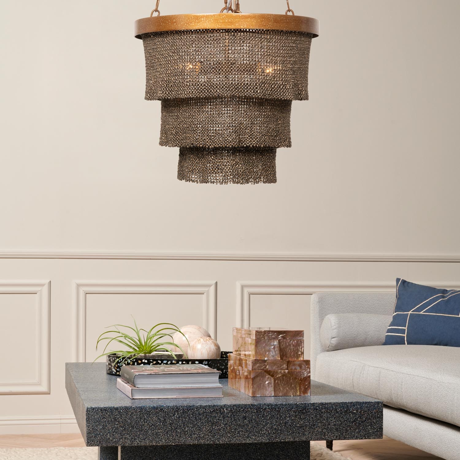 Handcrafted Oval Ambient Chandelier