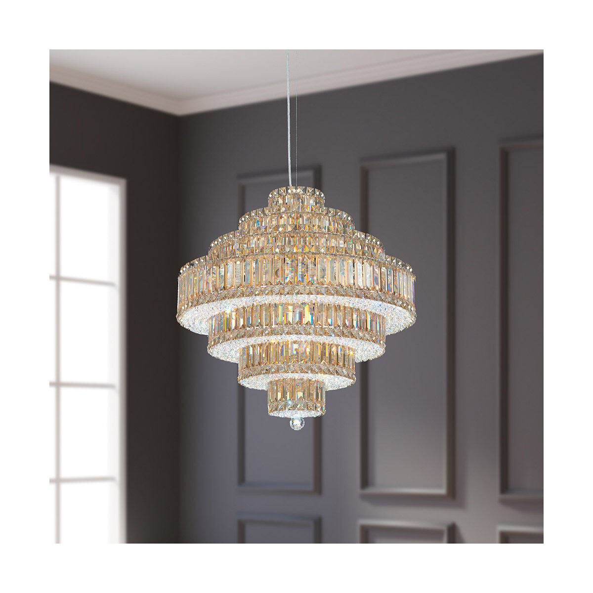 Hollywood Regency Crystal Pendant