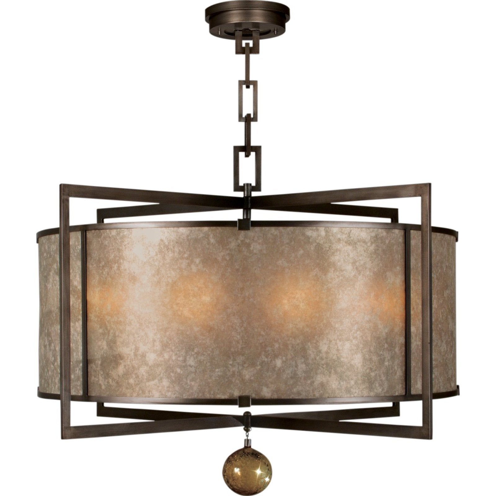 Mica Shade Glass Drop Pendant