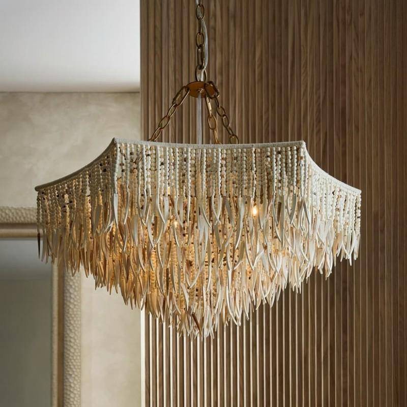 Mother-of-Pearl Coconut Shell Chandelier