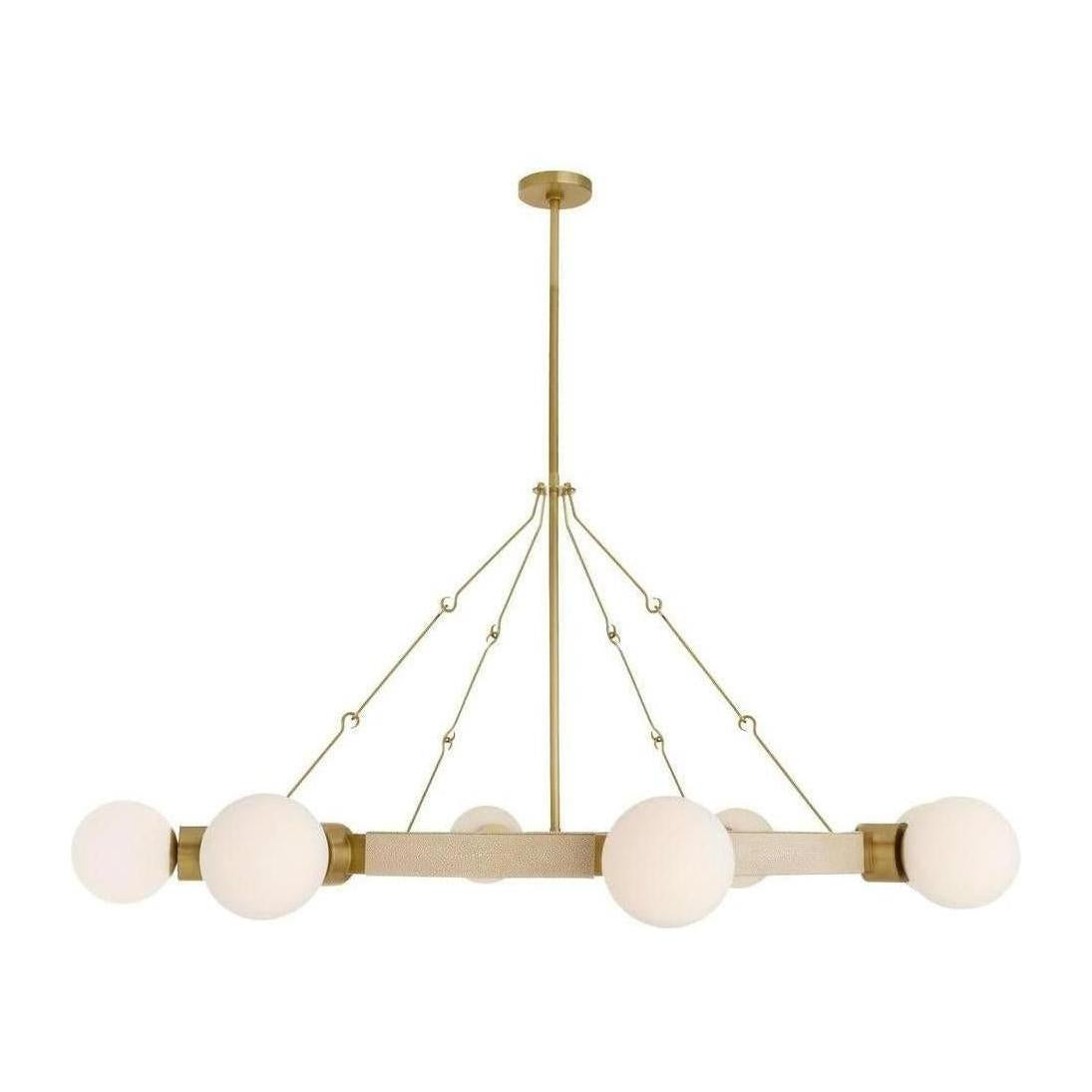 Opal Globe Shagreen Marquee Chandelier