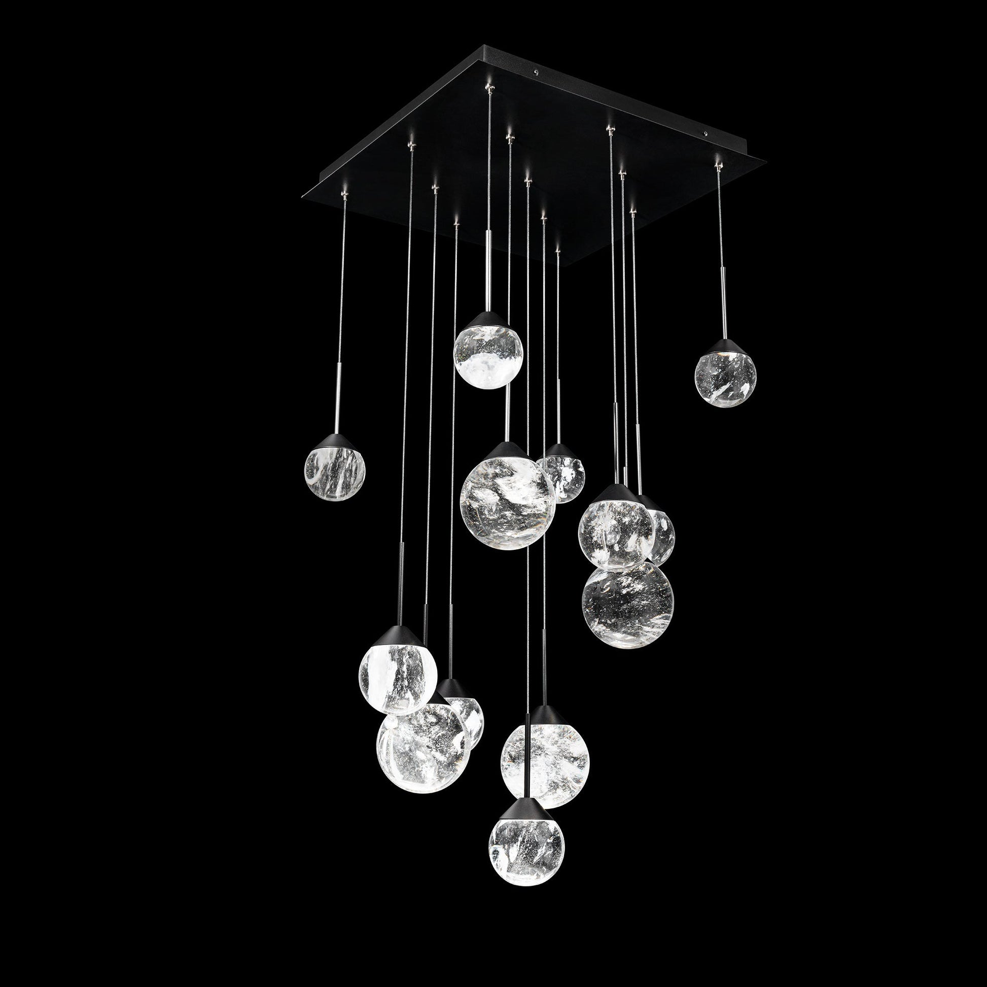Optic Haze Crystal Sphere Cascade Pendant