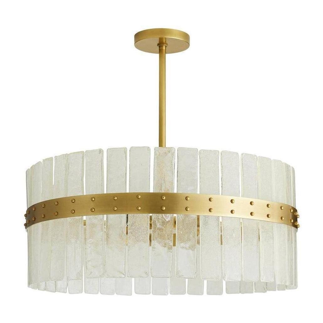 Organic Seeded Glass Band Chandelier