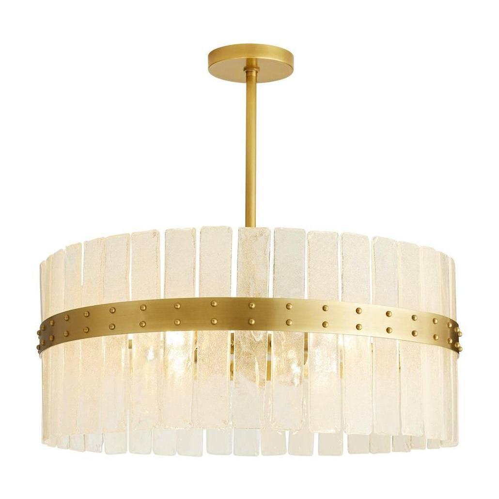 Organic Seeded Glass Band Chandelier