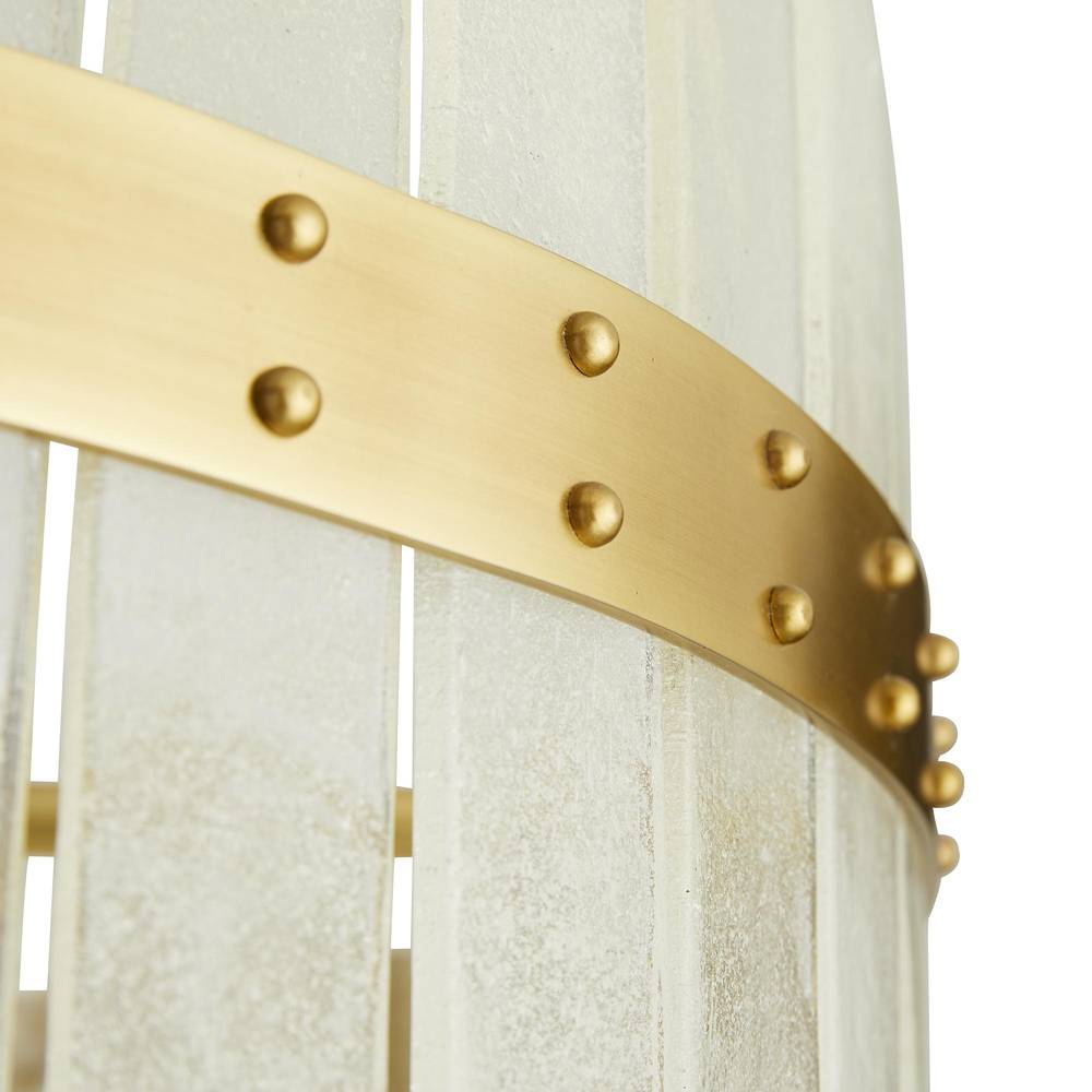 Organic Seeded Glass Band Chandelier