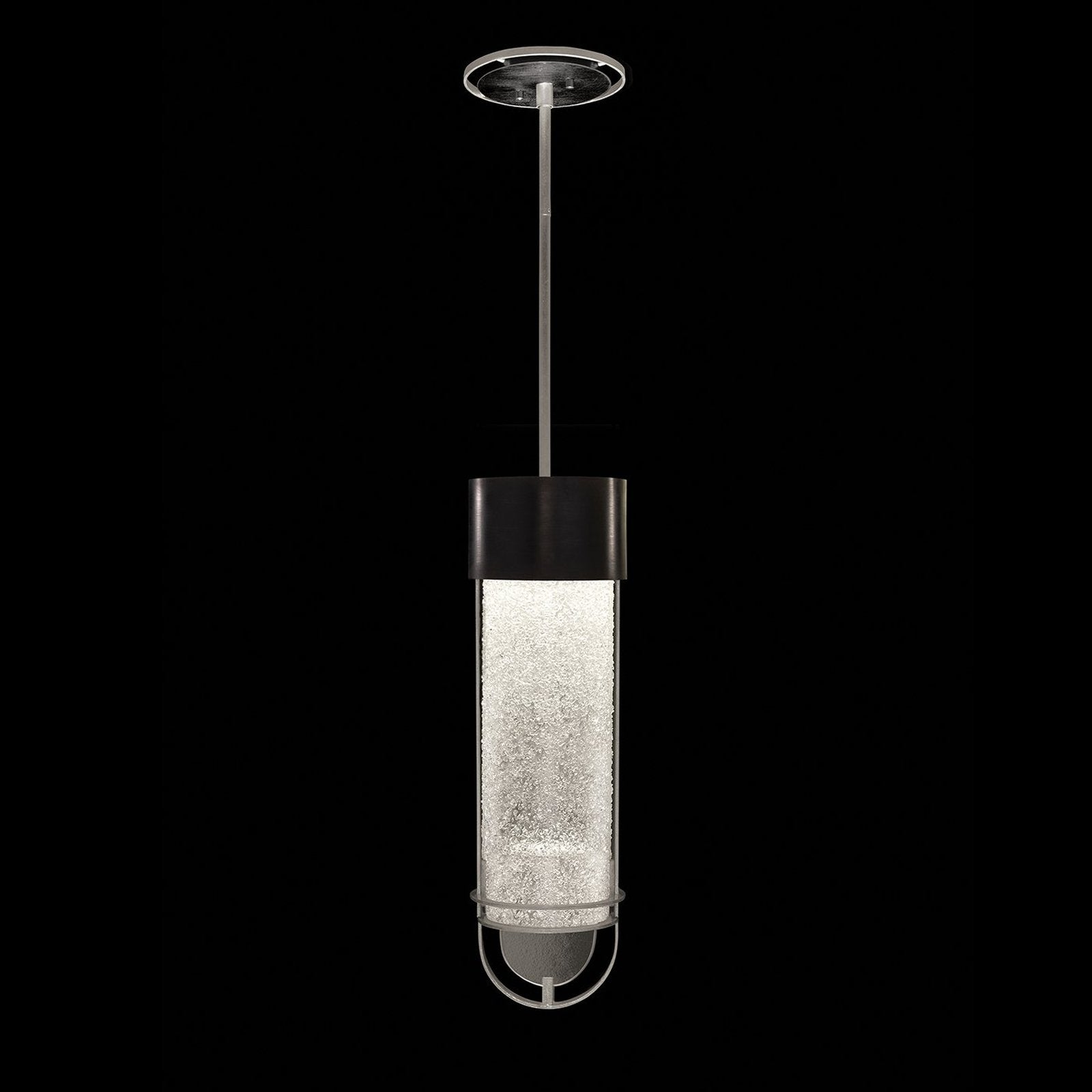 Petite Illuminated Glass Cylinder Pendant
