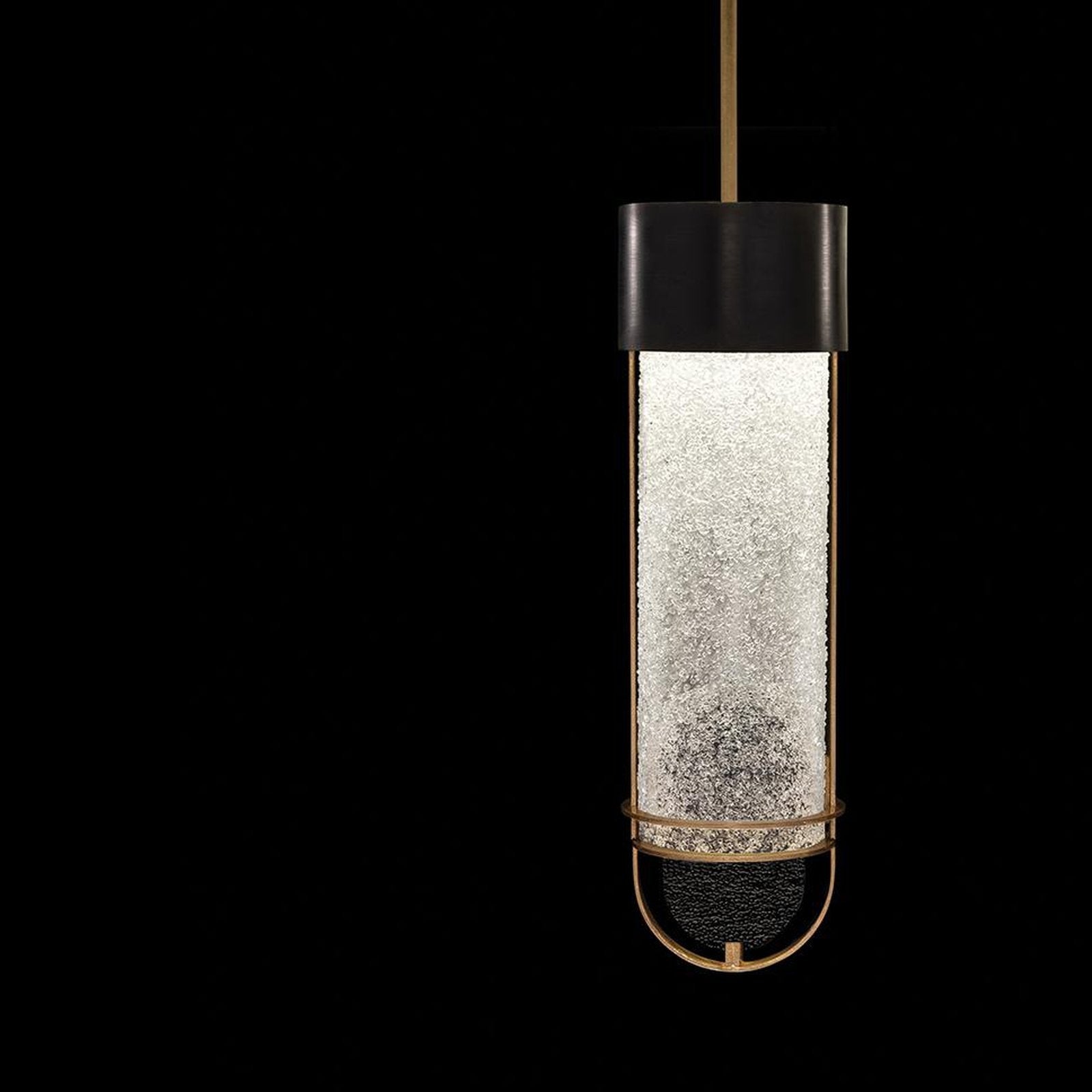 Petite Illuminated Glass Cylinder Pendant