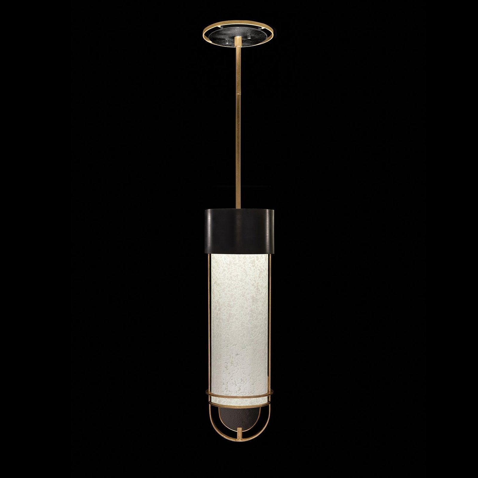 Petite Illuminated Glass Cylinder Pendant