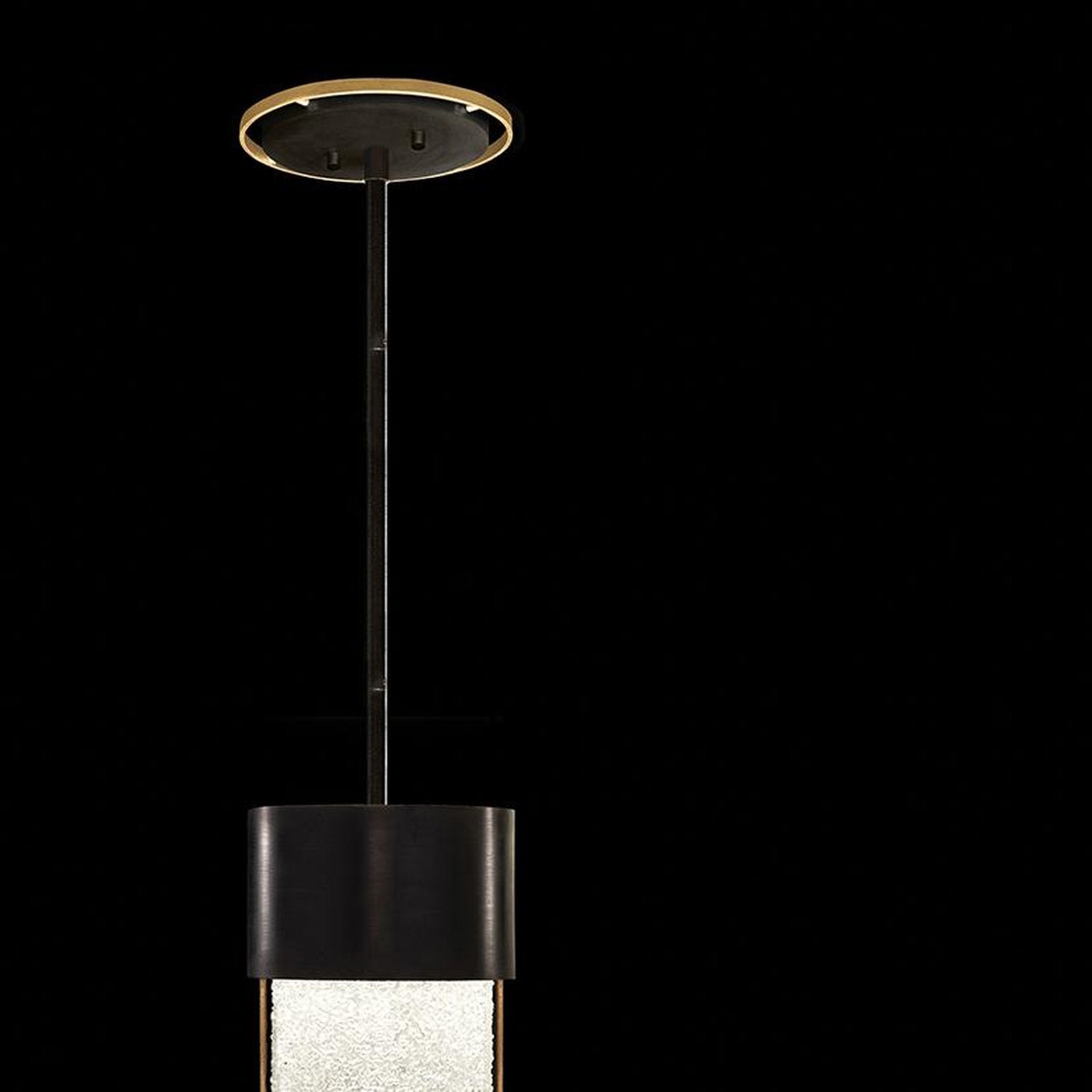 Petite Illuminated Glass Cylinder Pendant