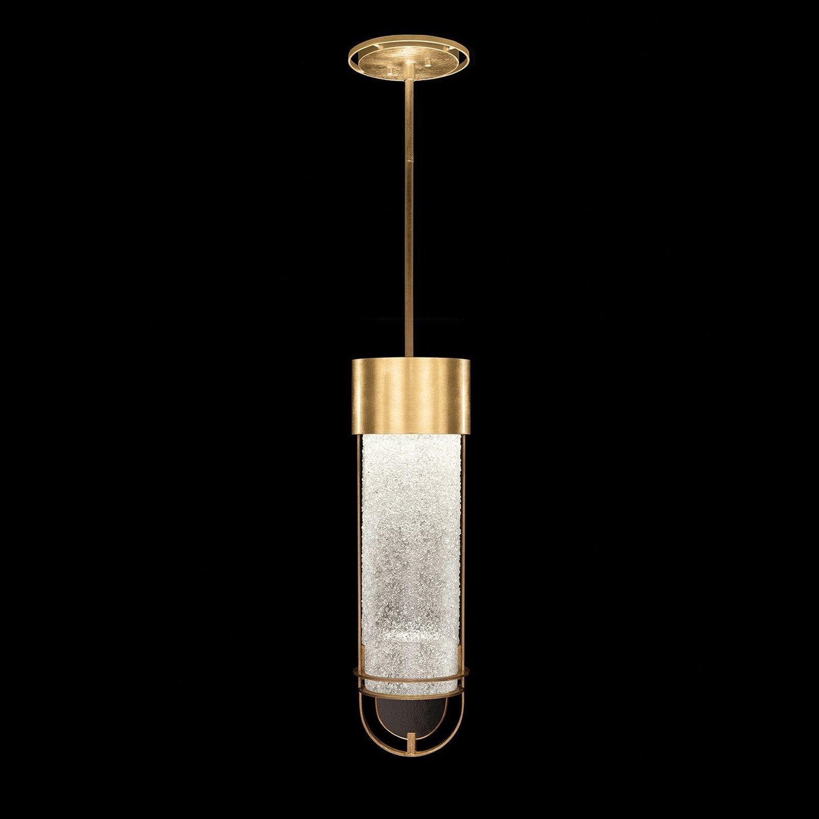 Petite Illuminated Glass Cylinder Pendant