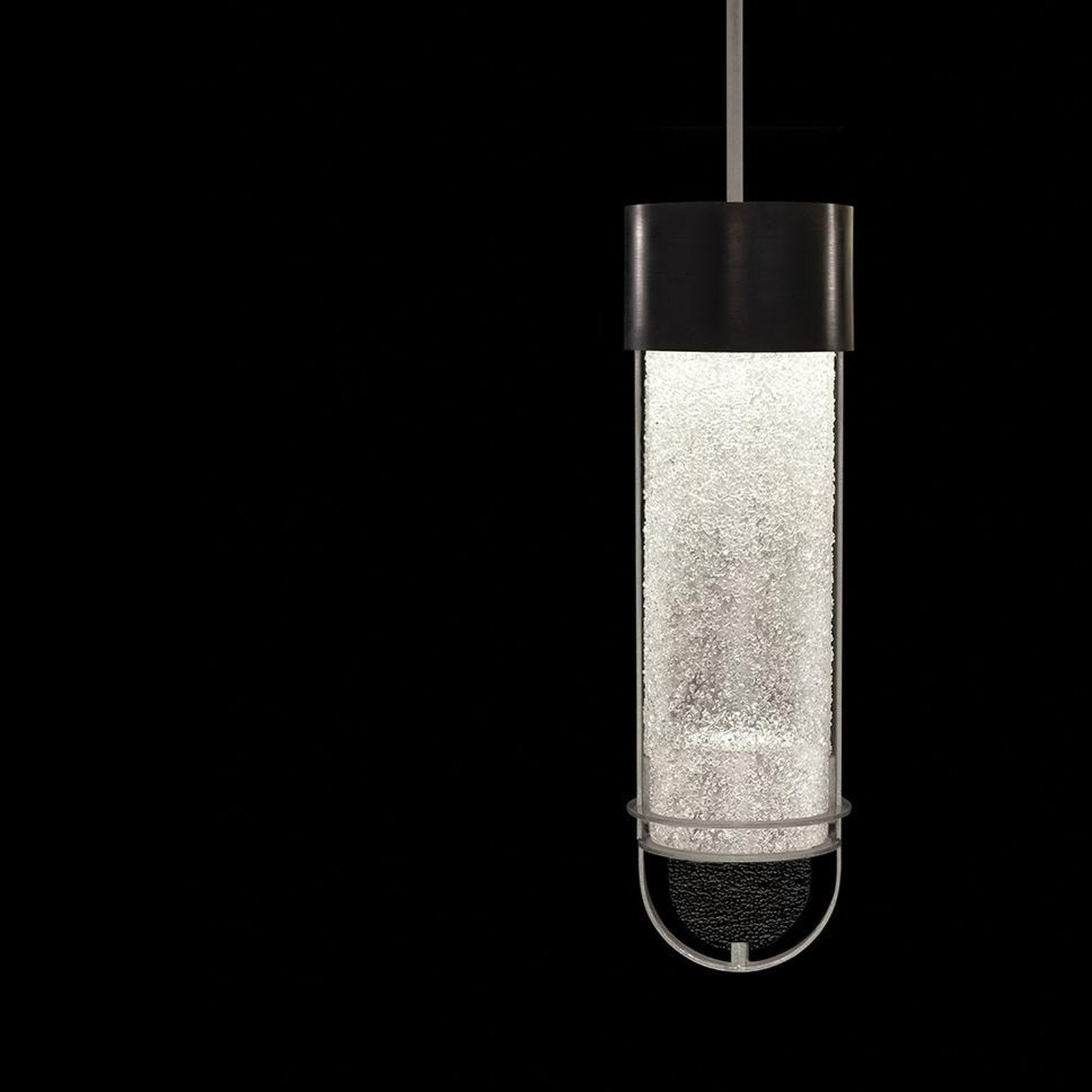 Petite Illuminated Glass Cylinder Pendant