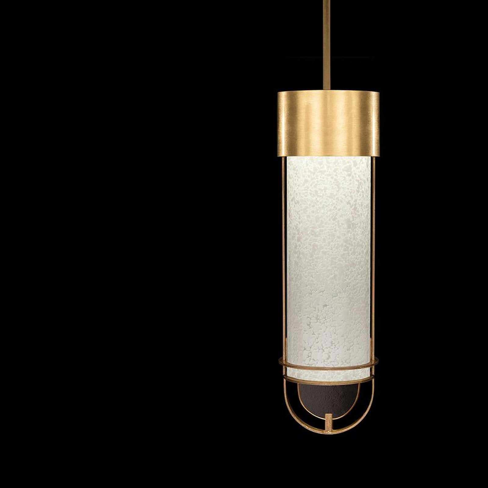 Petite Illuminated Glass Cylinder Pendant