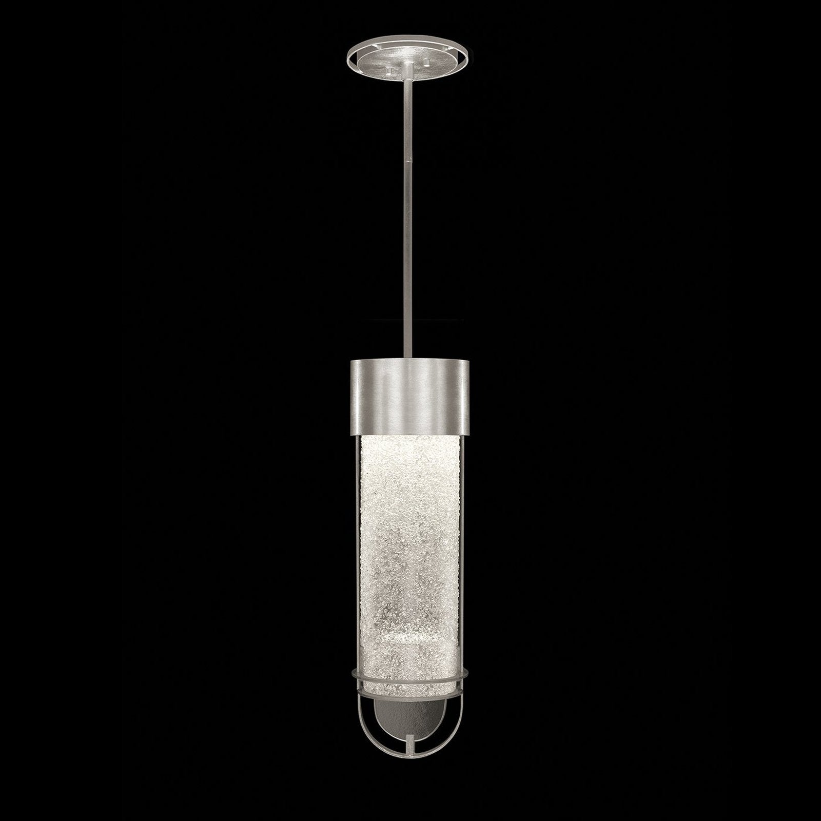 Petite Illuminated Glass Cylinder Pendant