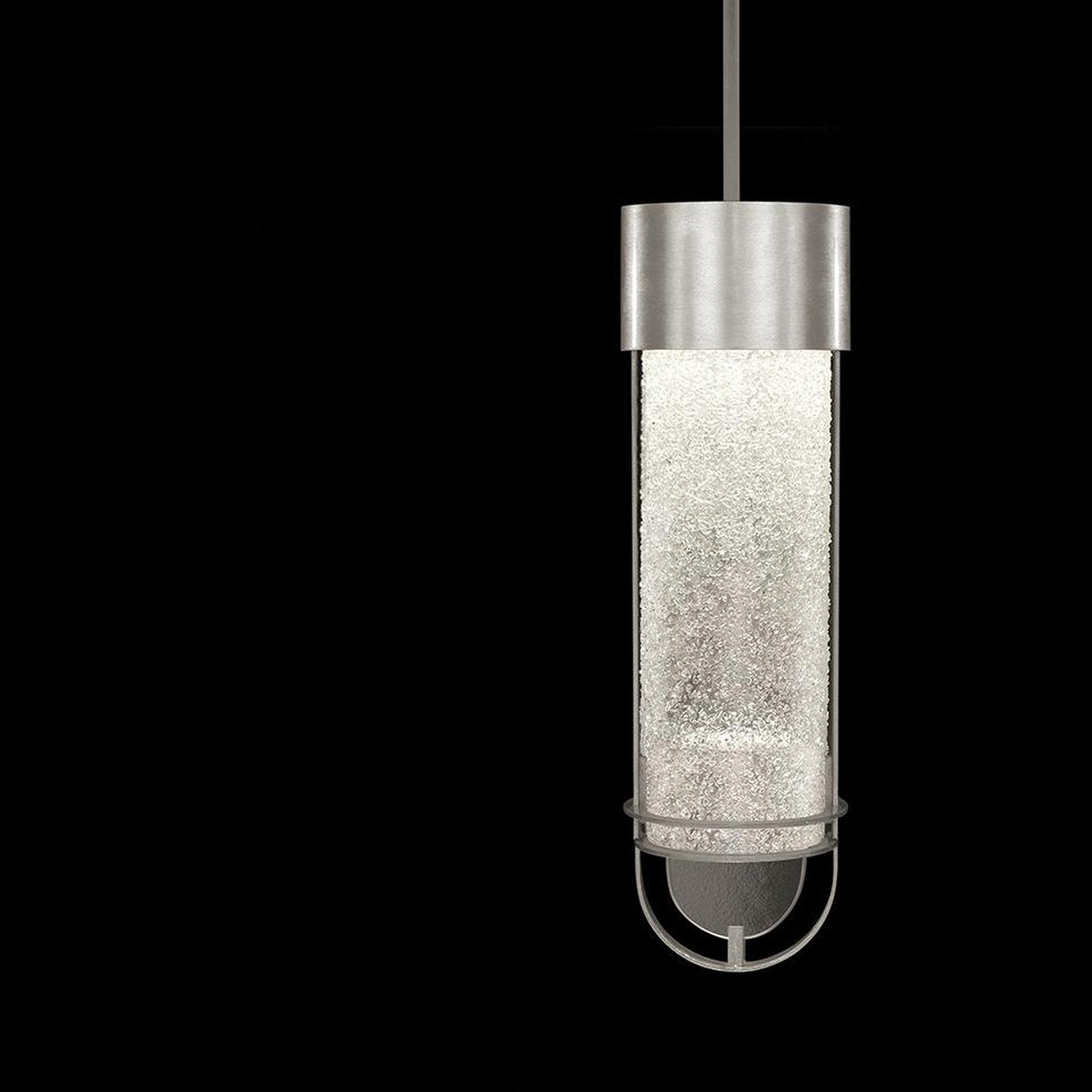Petite Illuminated Glass Cylinder Pendant